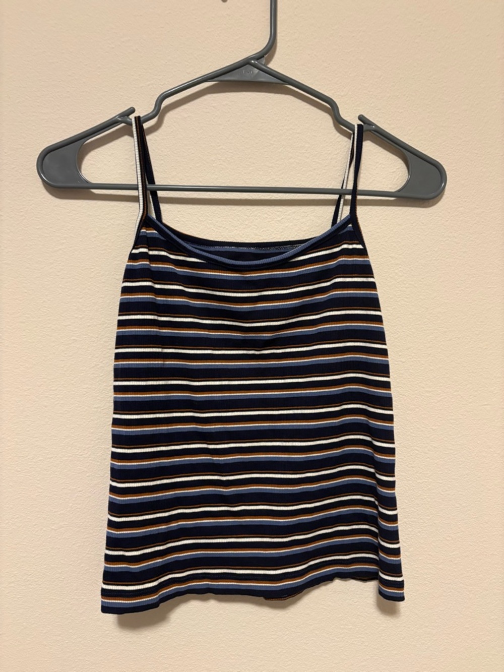 Striped Navy & White Spaghetti Strap Tank Top